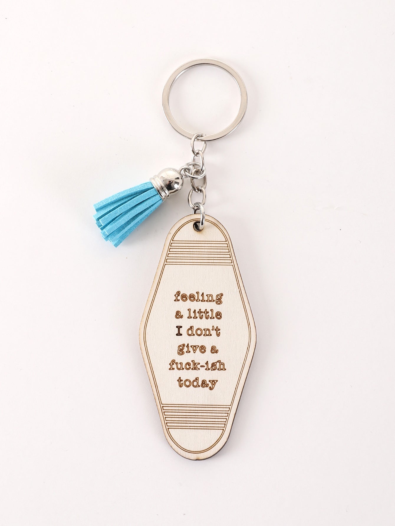 Wholesale English Letter Wooden Tassel Keychains